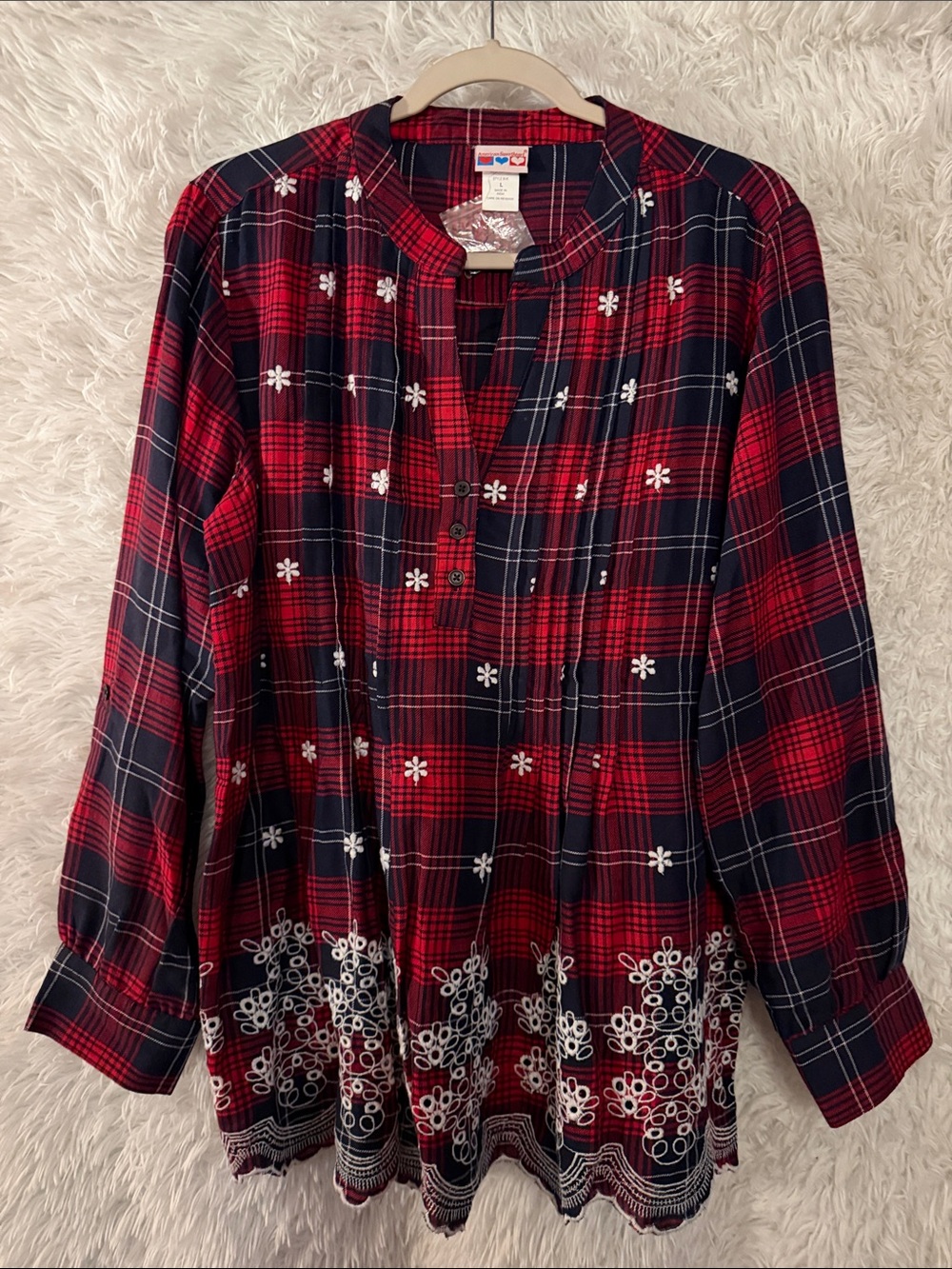 Brand New Vintage Embroidered Blouse Size Large